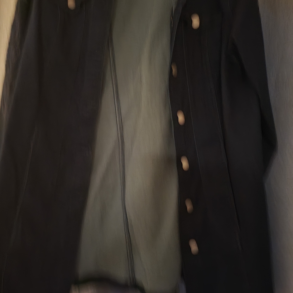 Westport 1X jean jacket...knee length with lace patterned on the side.